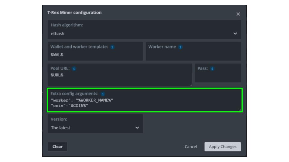 Hive OS T-Rex Dual Mining Setup - Step 4